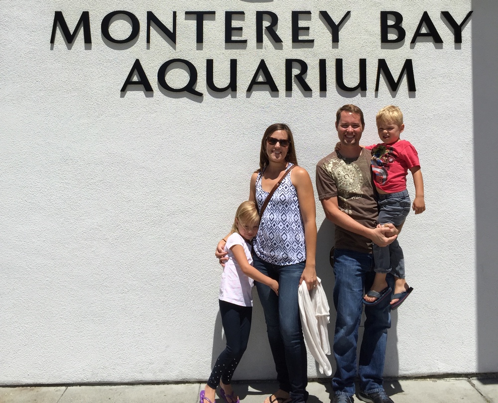 Us at the Monterey Bay Aquarium